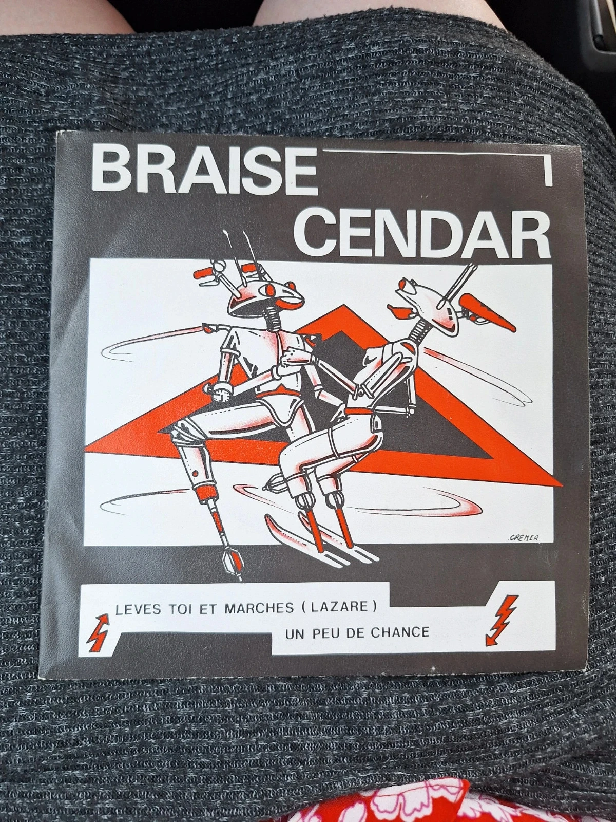 Vinyle 45T Braise Cendar Lèves-toi et marches (Lazare) 1984 Rare Synth Pop French Wave